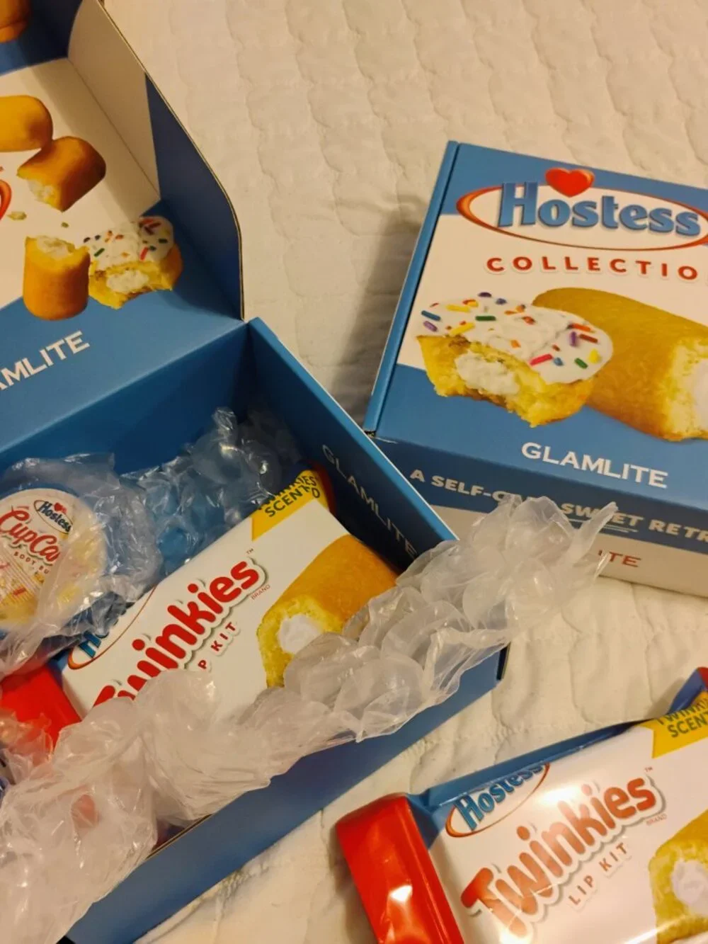 Hostess Twinkie self care Sweet retreat lip gloss trio and body lotion